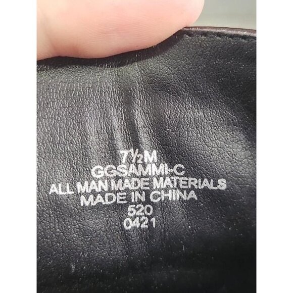 Guess GBG Sammi Chunky Platform Burgundy Patent Vegan Leather Combat Boots 7.5 - Picture 4 of 5